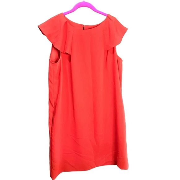Banana Republic Women's Red Sleeveless Mini Shift Dress Size 14 - Picture 1 of 4